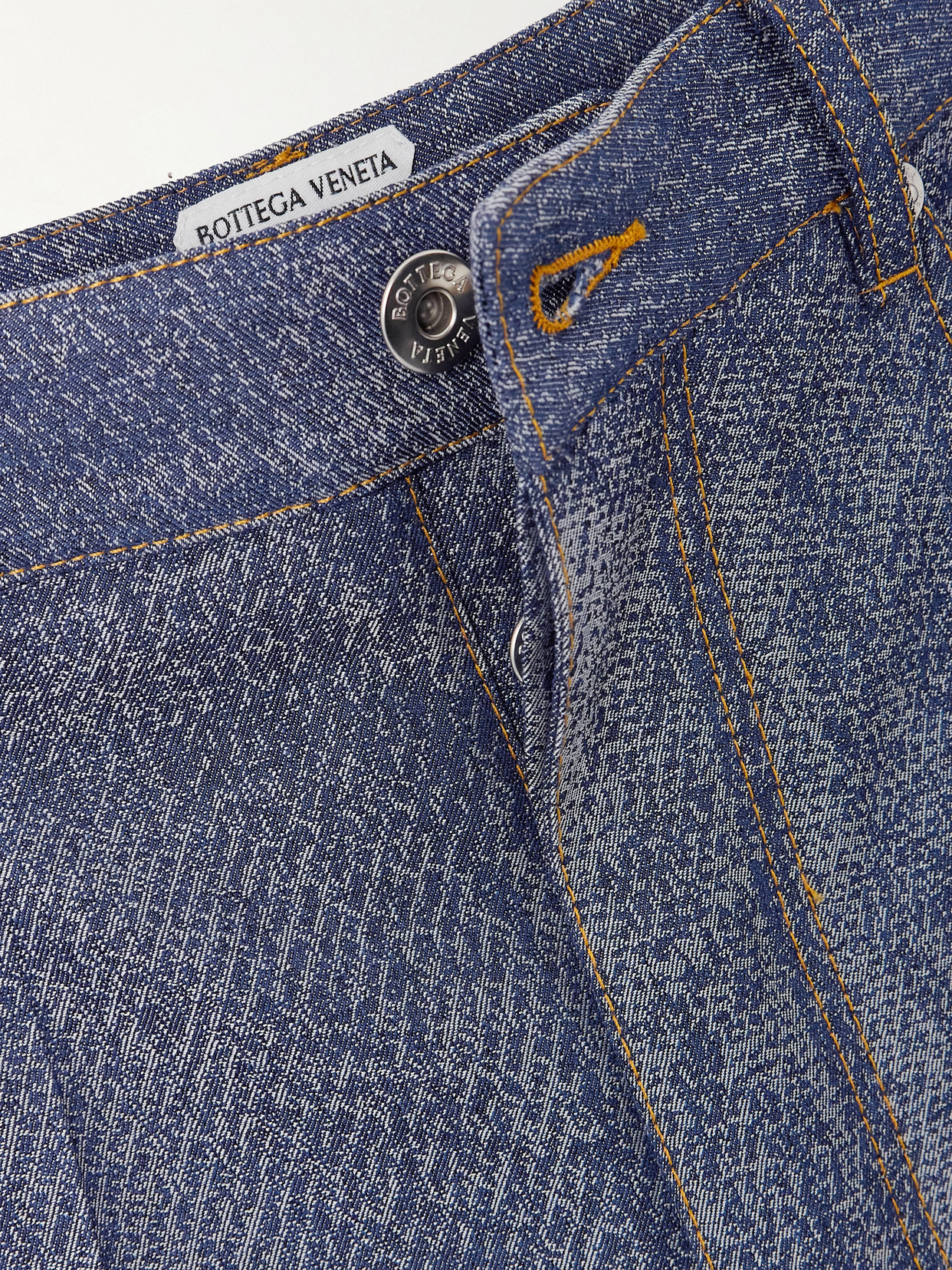 Bottega Veneta Wool And Cotton-blend Twill Wide-leg Pants In Blue
