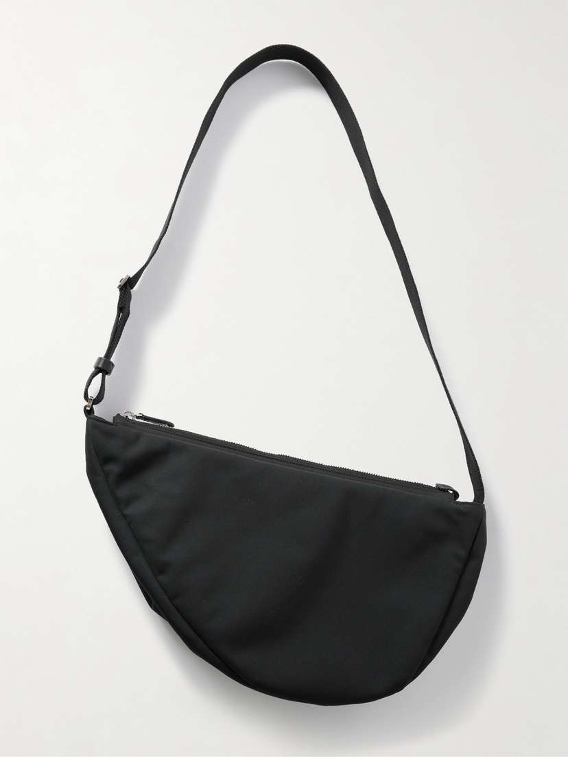 The Row Slouchy Banana Two Leather-trimmed Canvas Shoulder Bag