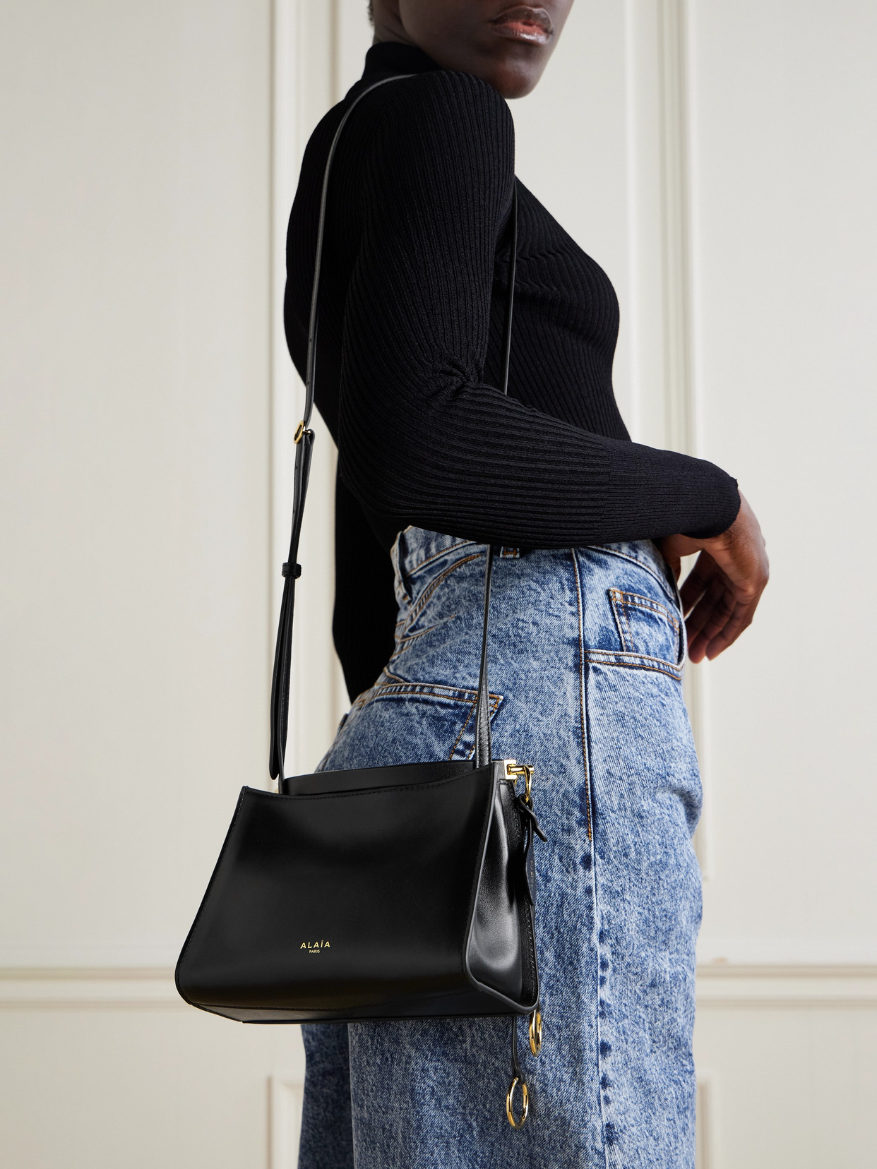 Alaïa Le Click Small Leather Shoulder Bag