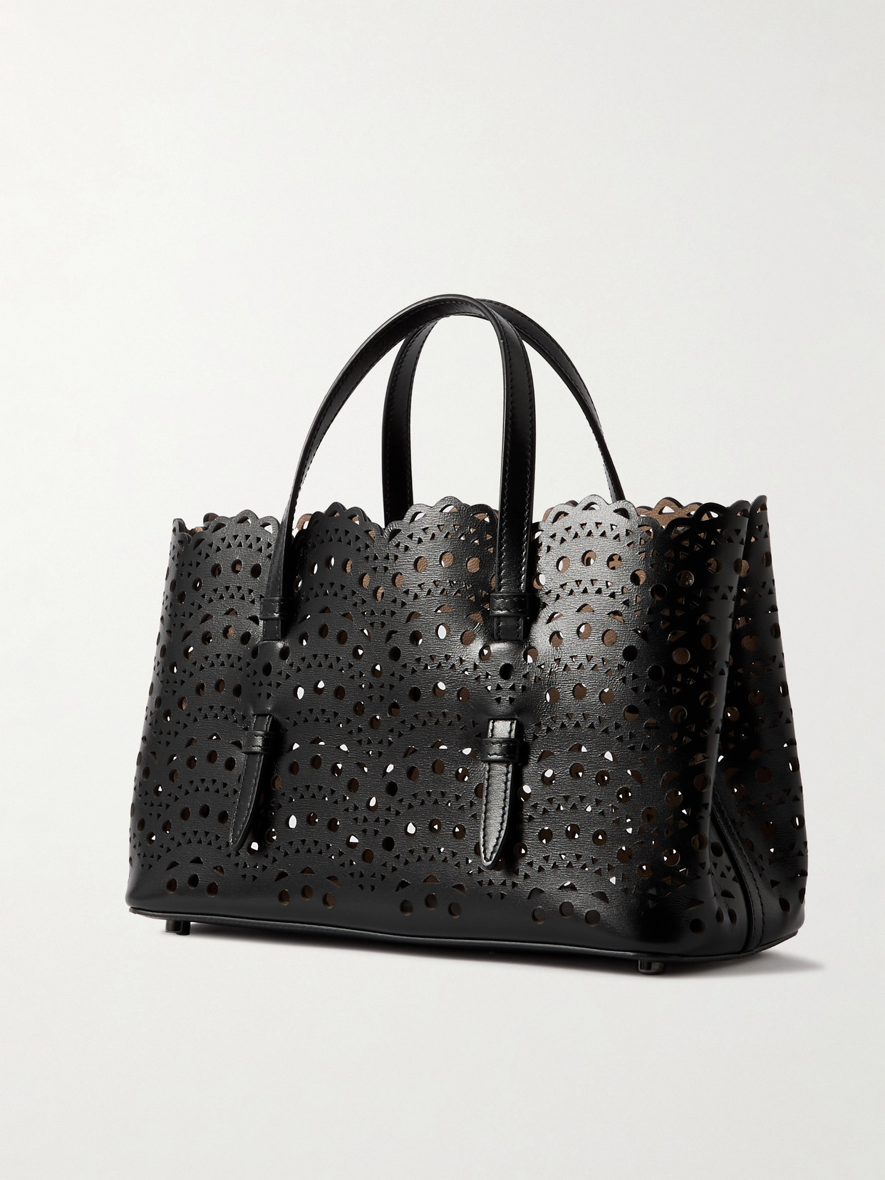 Alaïa Mena 25 E/w Medium Laser-cut Leather Tote