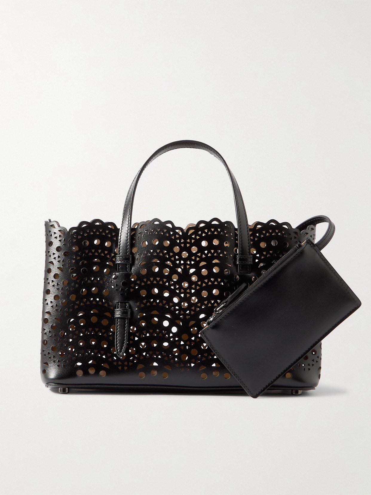 Alaïa Mena 25 E/w Medium Laser-cut Leather Tote