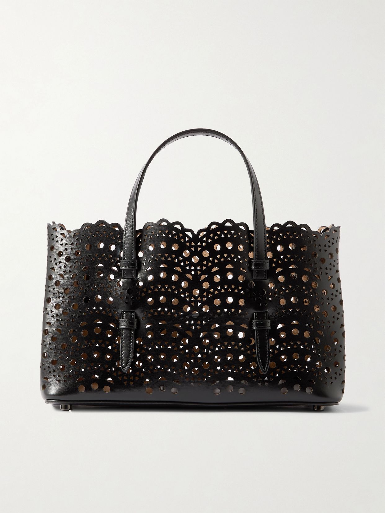 Mena 25 E/W medium laser-cut leather tote