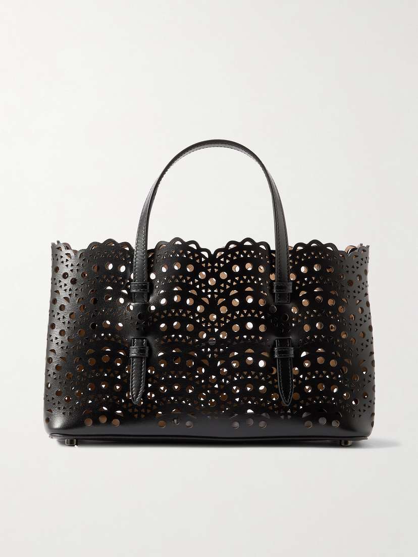 Alaïa Mena 25 E/w Medium Laser-cut Leather Tote