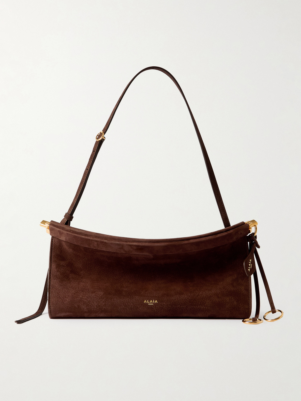 Alaïa Le Click E/w Medium Nubuck Shoulder Bag