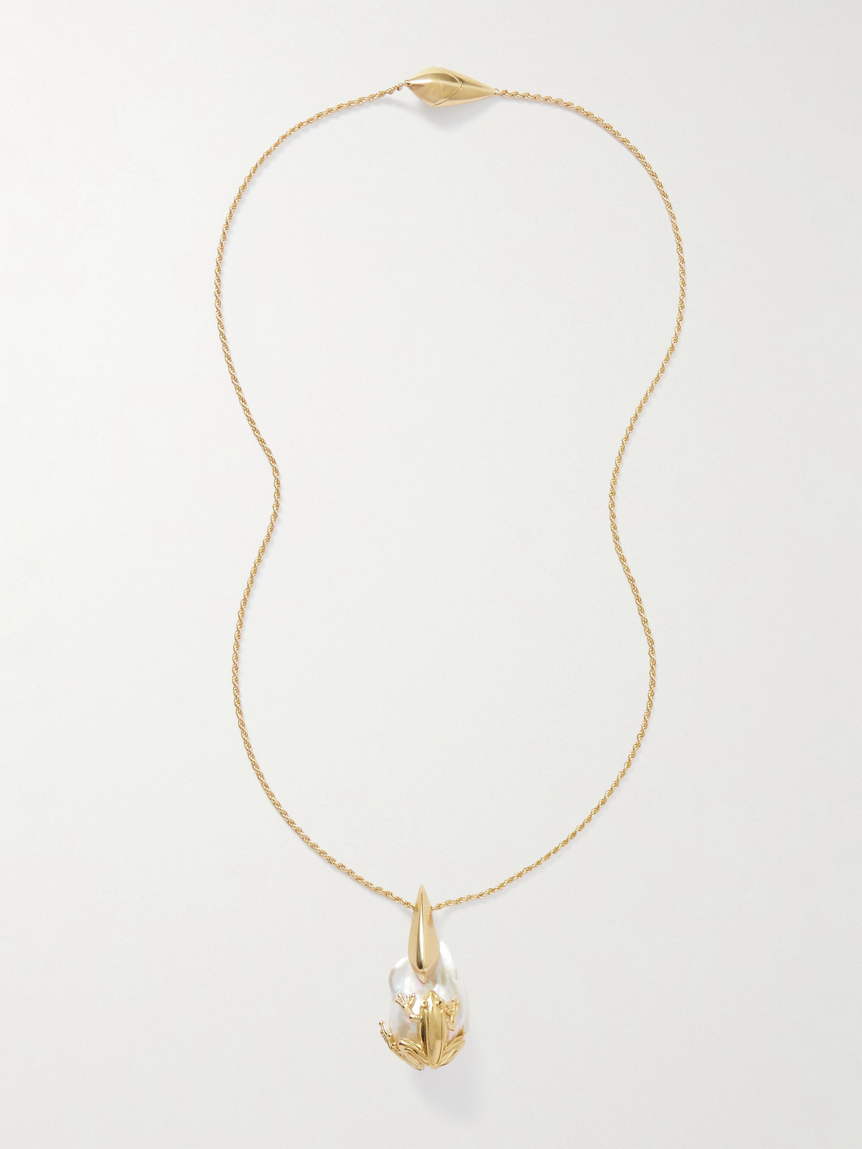 Bottega Veneta Gold-plated Pearl Necklace In Gold