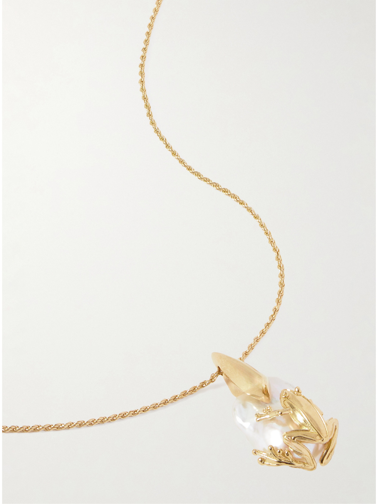 Bottega Veneta Gold-plated Pearl Necklace