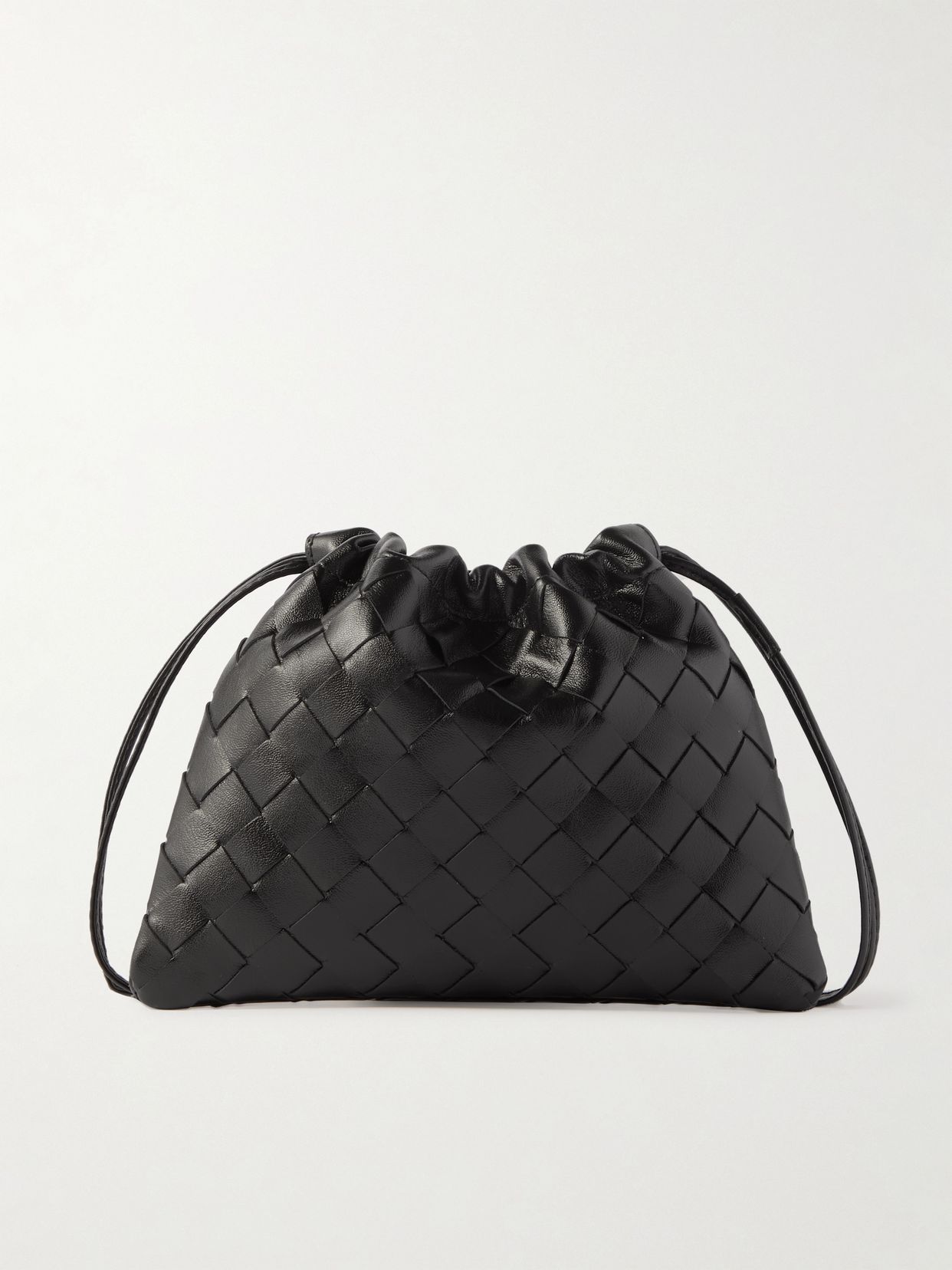 Dustbag mini intrecciato leather pouch