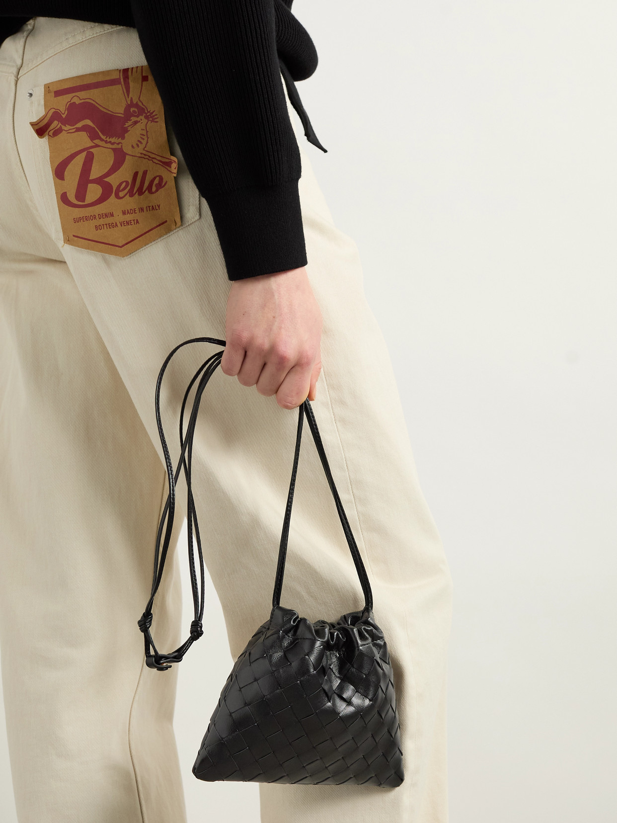 BOTTEGA VENETA INTRECCIATO LEATHER POUCH
