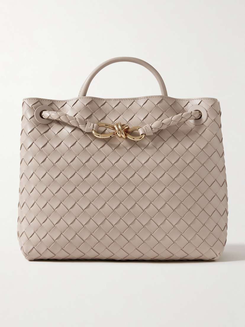 Bottega Veneta Andiamo Medium Intrecciato Leather Tote