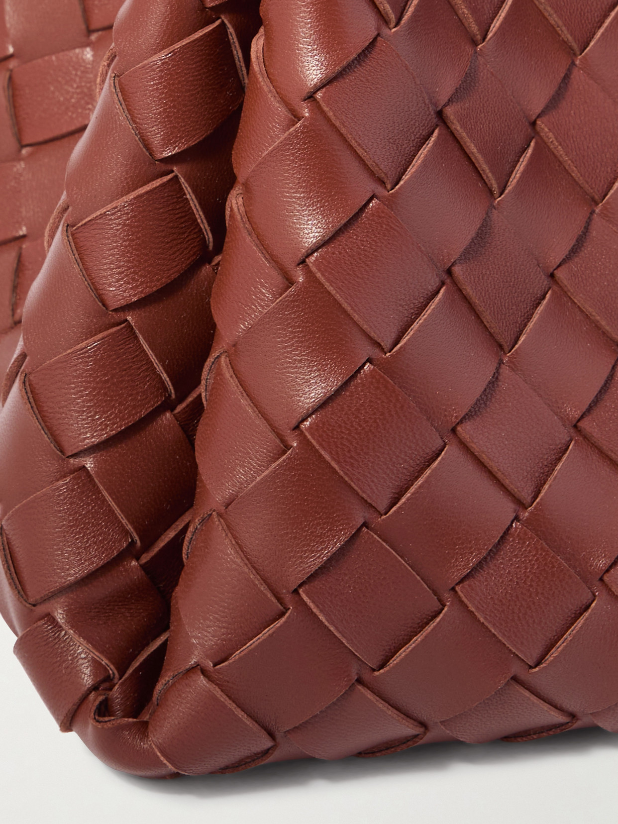 Bottega Veneta Parachute Small Intrecciato Leather Tote Bag In Red