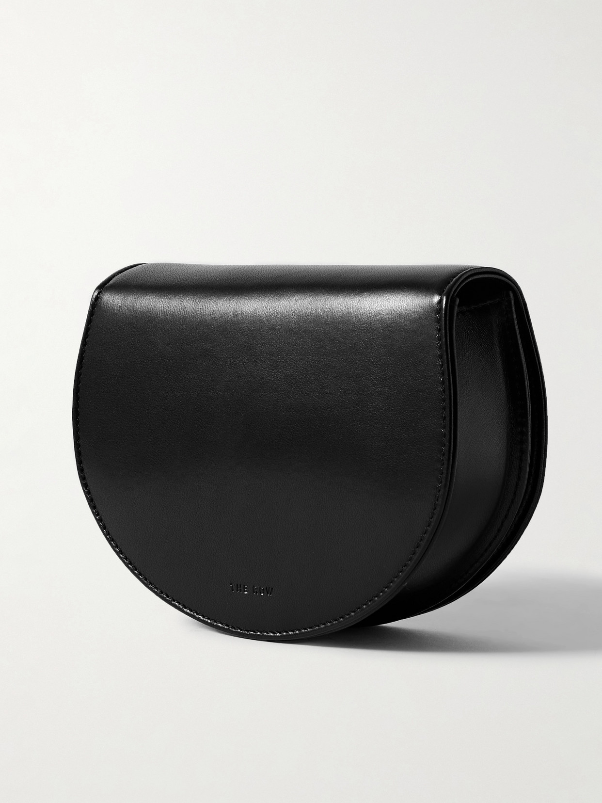 The Row Mini Canteen Leather Shoulder Bag In Black
