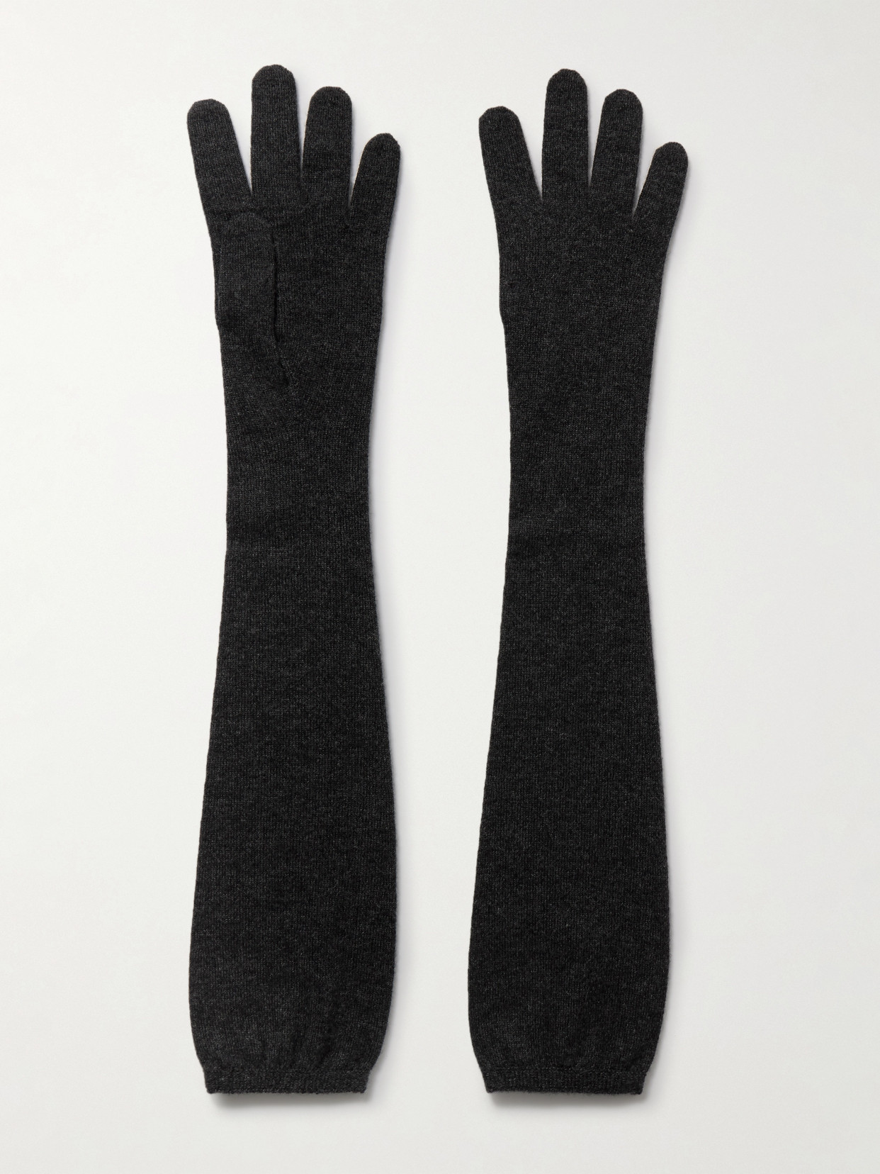 The Row Ivot Cashmere Gloves In Gray