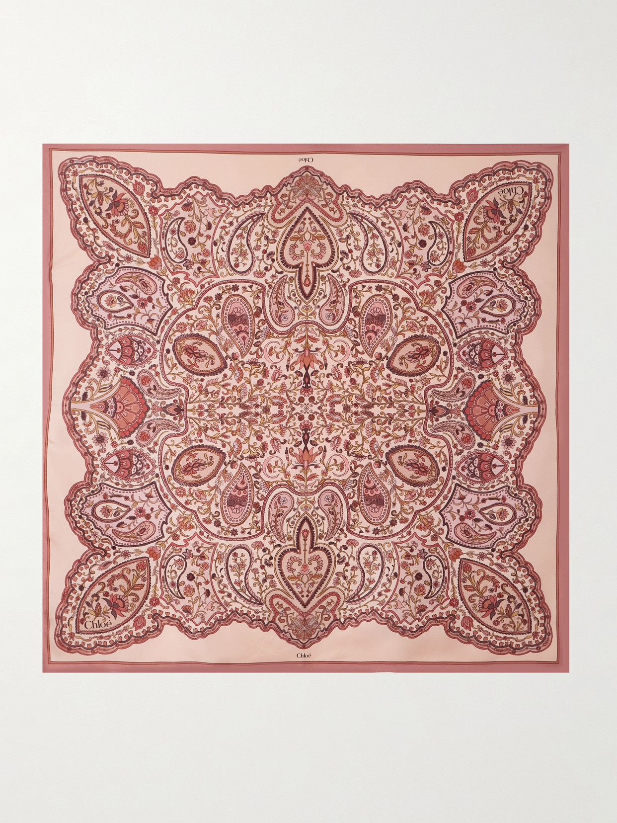 Chloé Paisley-print Silk-twill Scarf In Multi