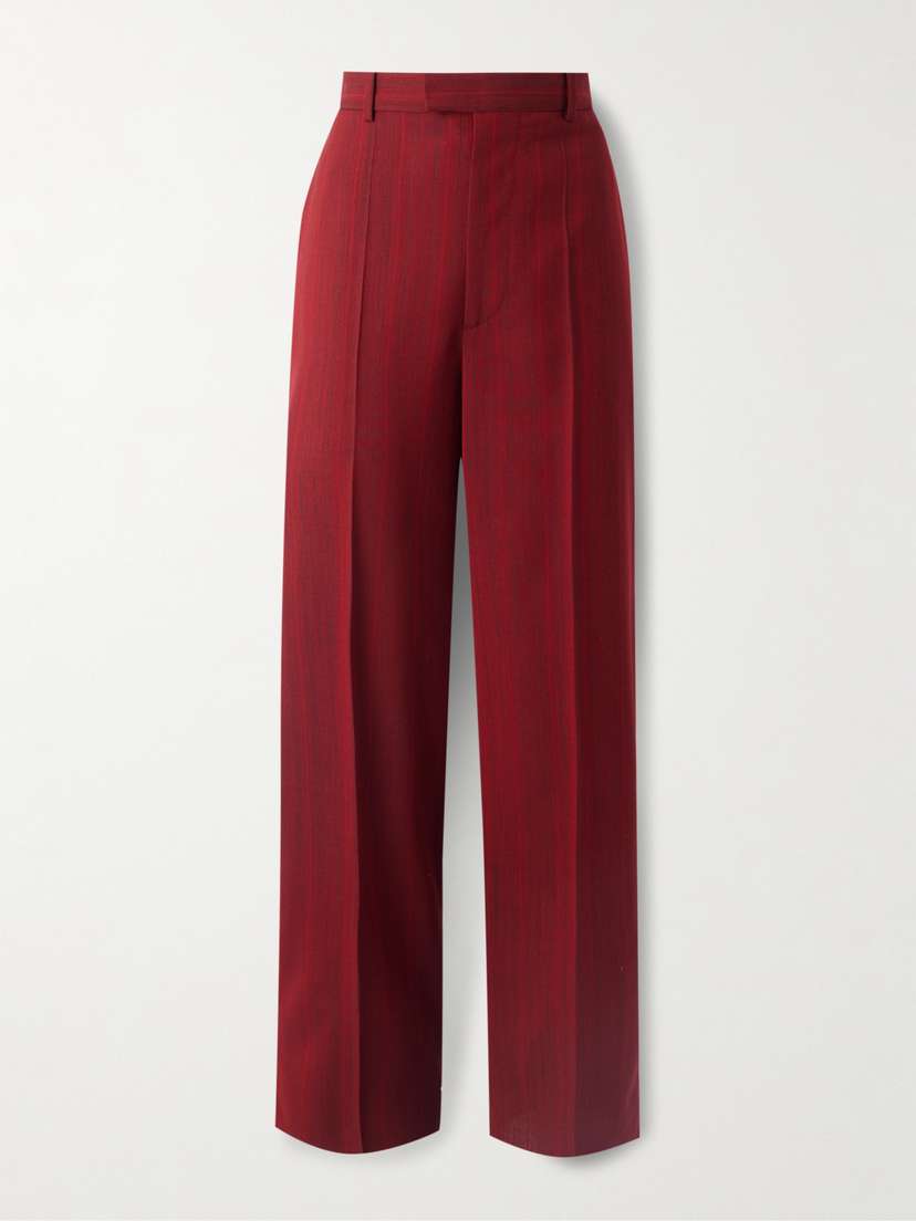 Bottega Veneta Striped Wool-blend Pants