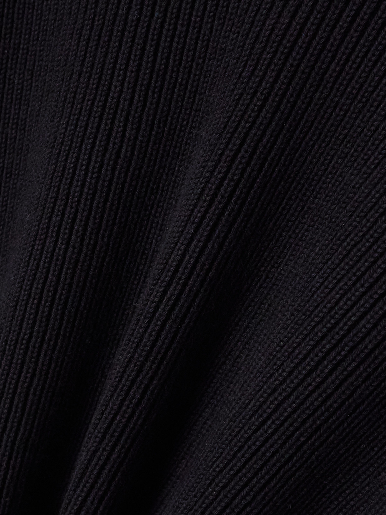 Bottega Veneta Stretch Cotton Blend Polo Shirt With Ribbed Texture In Black