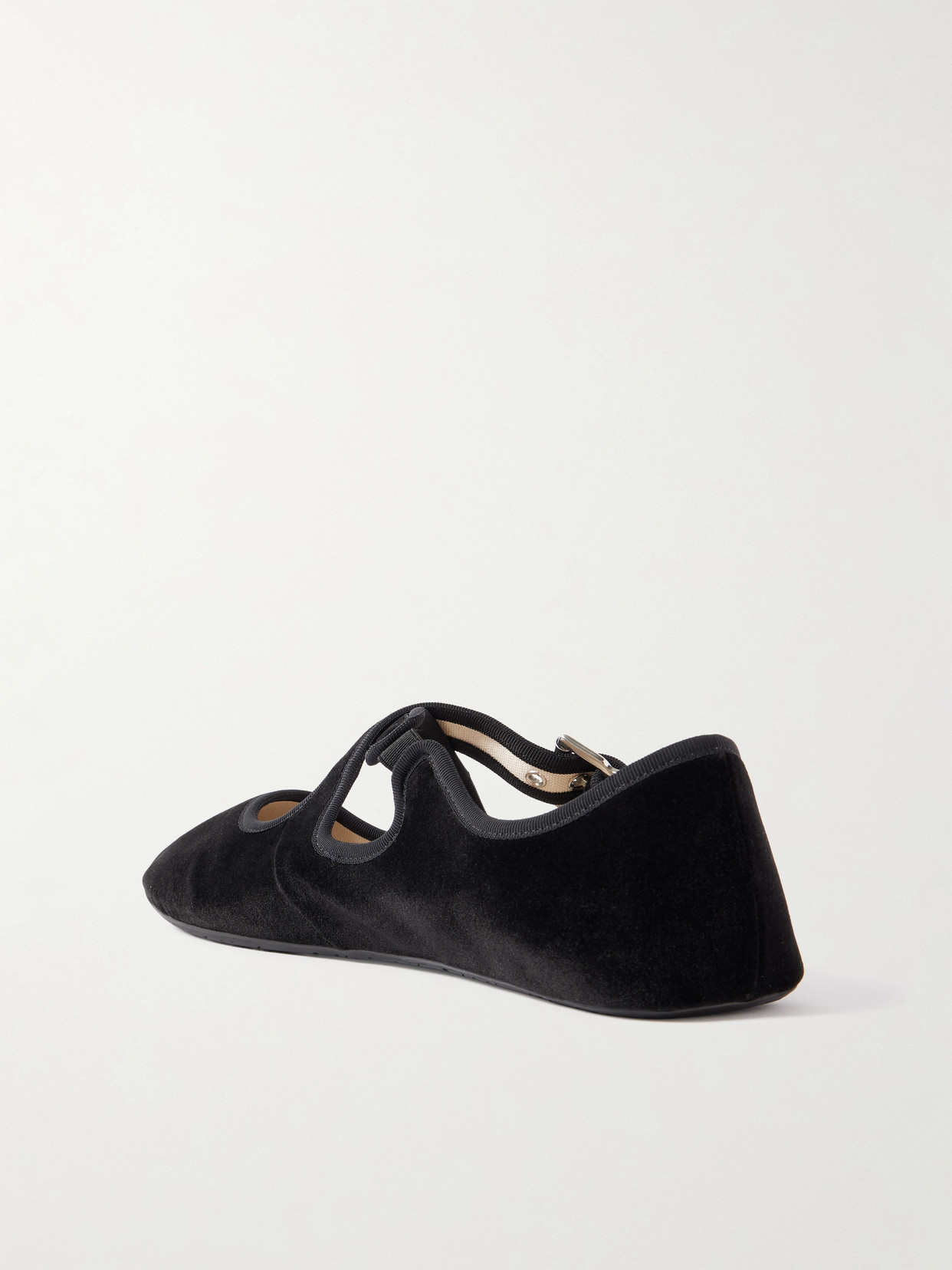 Alaïa Criss Cross Velvet Ballet Flats