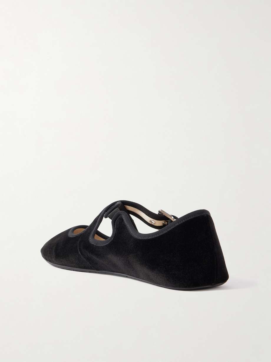 ALAIA BALLET FLATS IN BLACK VELVET main image 1