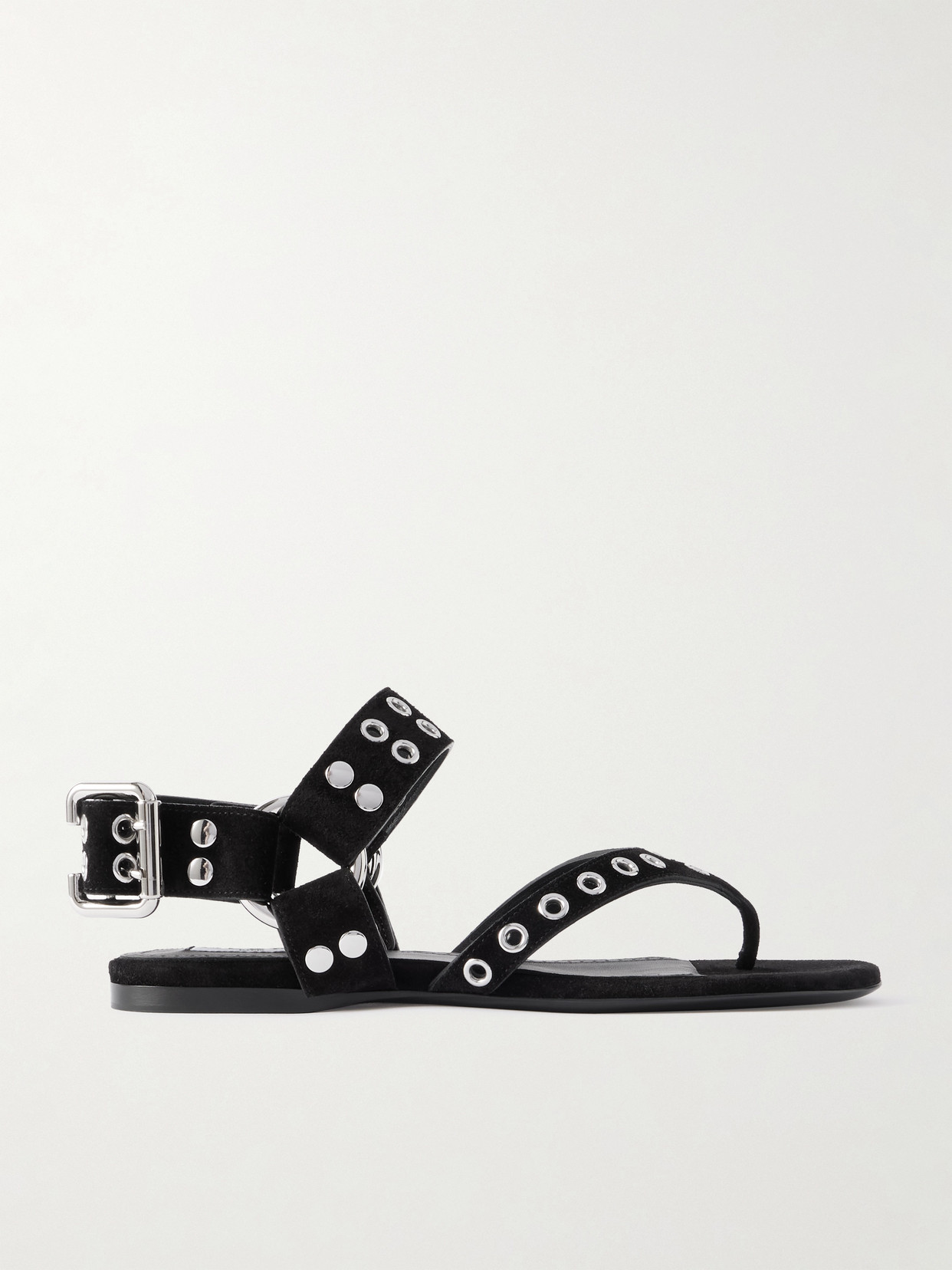 Alaïa Embellished Suede Sandals In Black