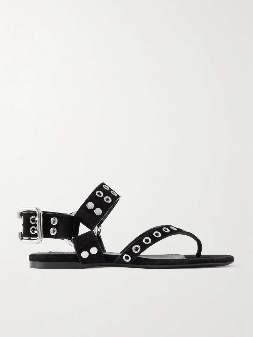 Alaïa Embellished Suede Sandals