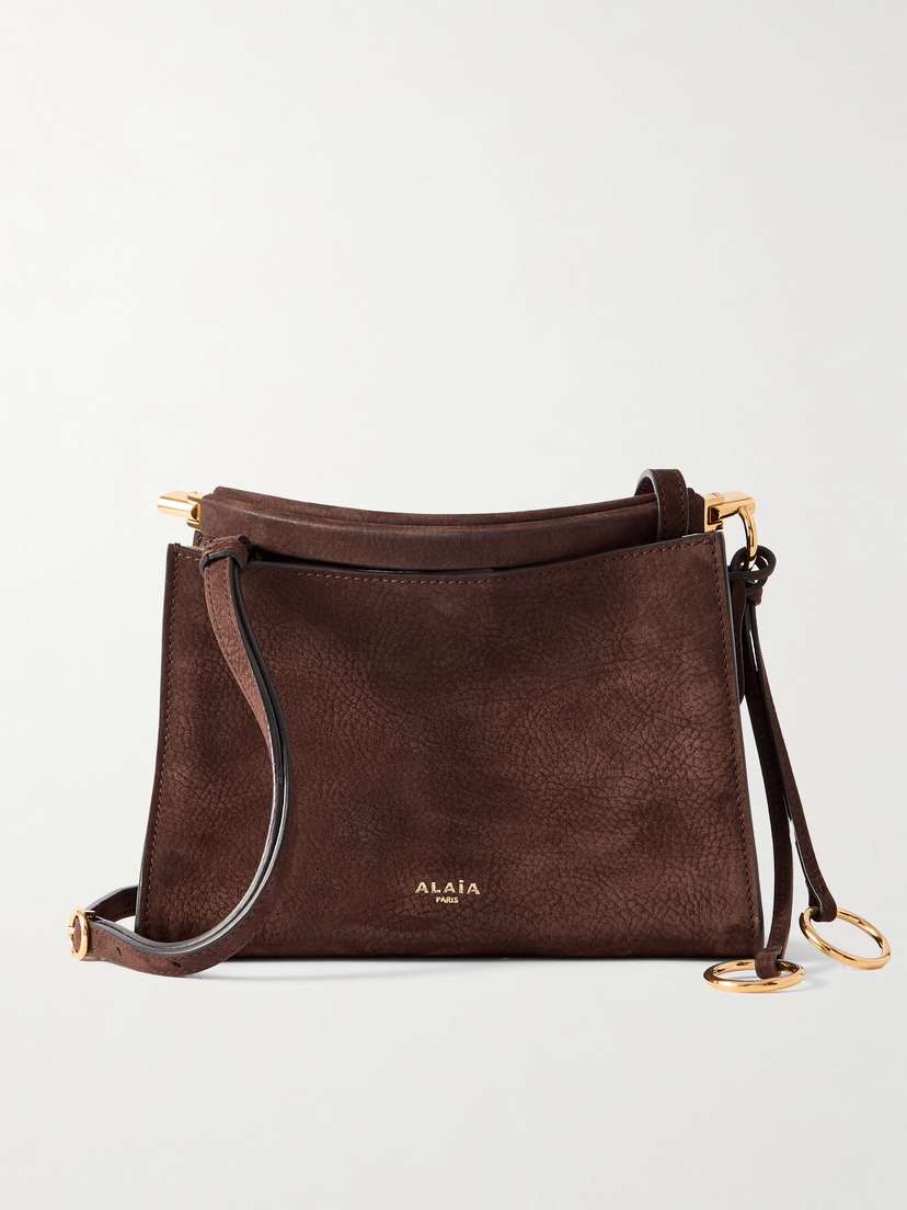 Alaïa Le Click Small Nubuck Shoulder Bag