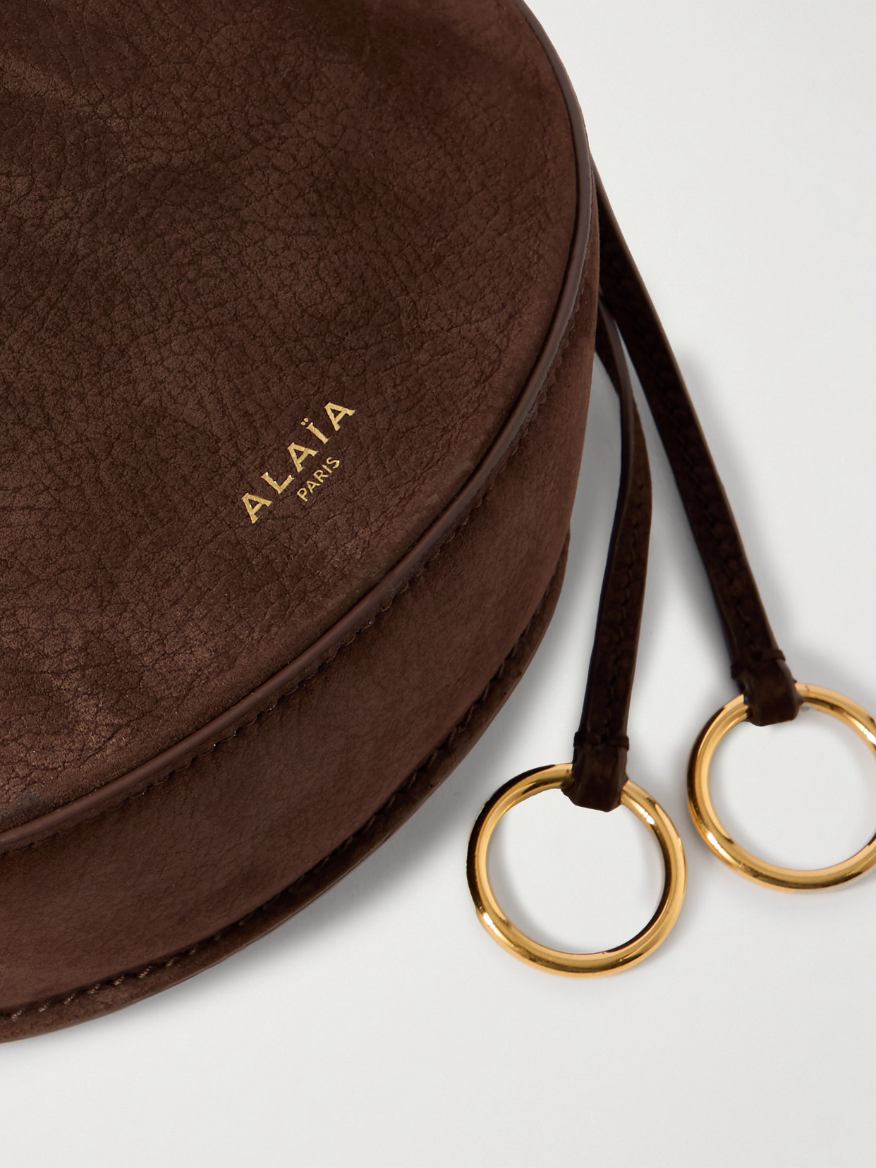 Alaïa Le Click Leather-trimmed Nubuck Shoulder Bag
