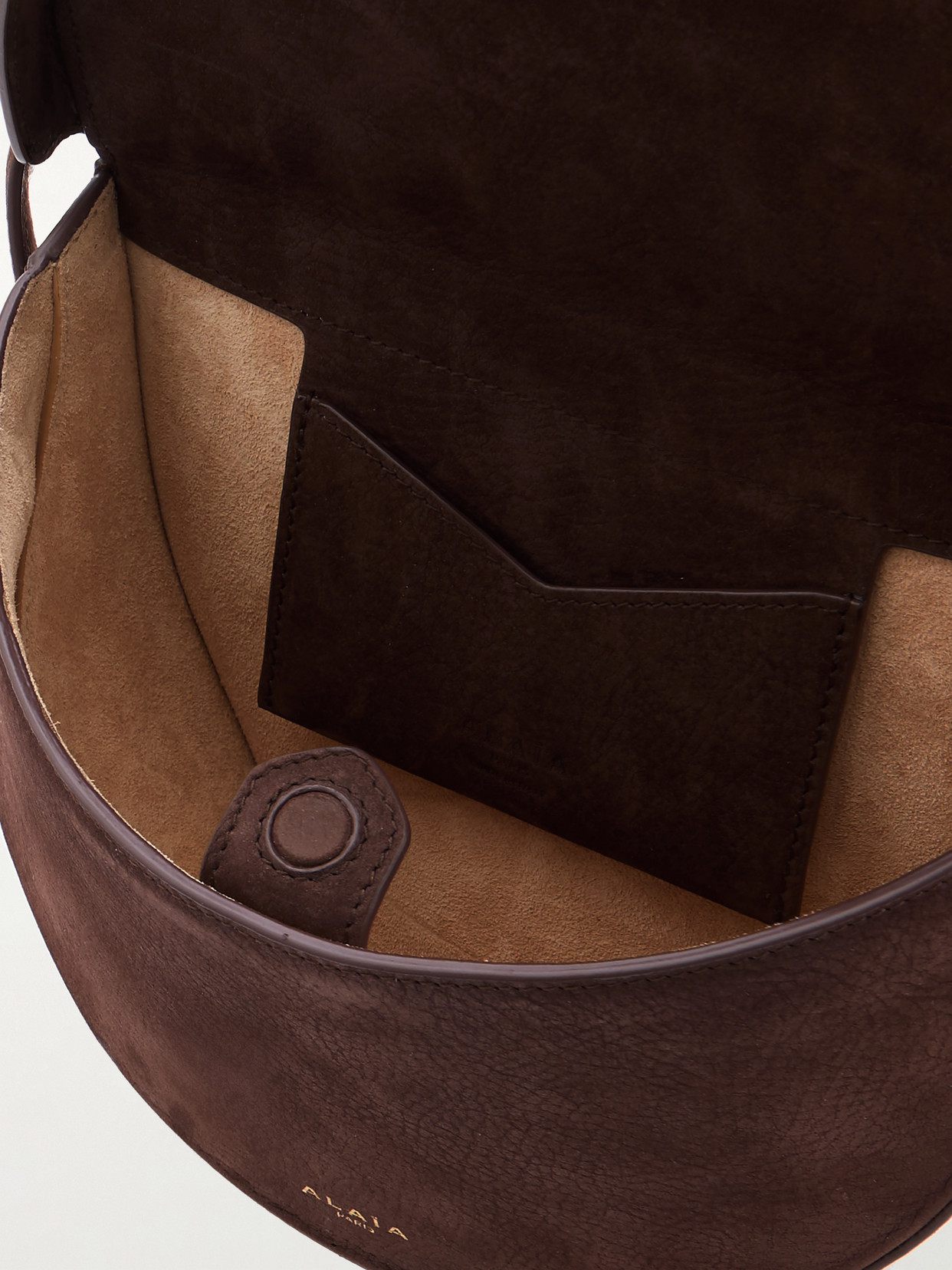 Alaïa Le Click Leather-trimmed Nubuck Shoulder Bag