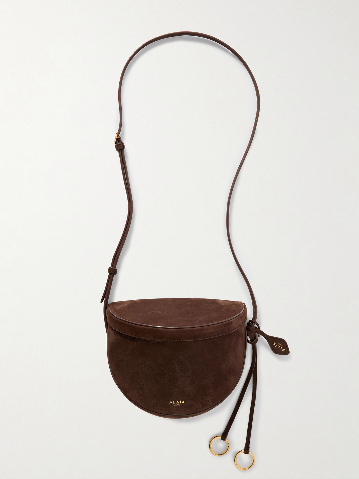Alaïa Le Click Leather-trimmed Nubuck Shoulder Bag