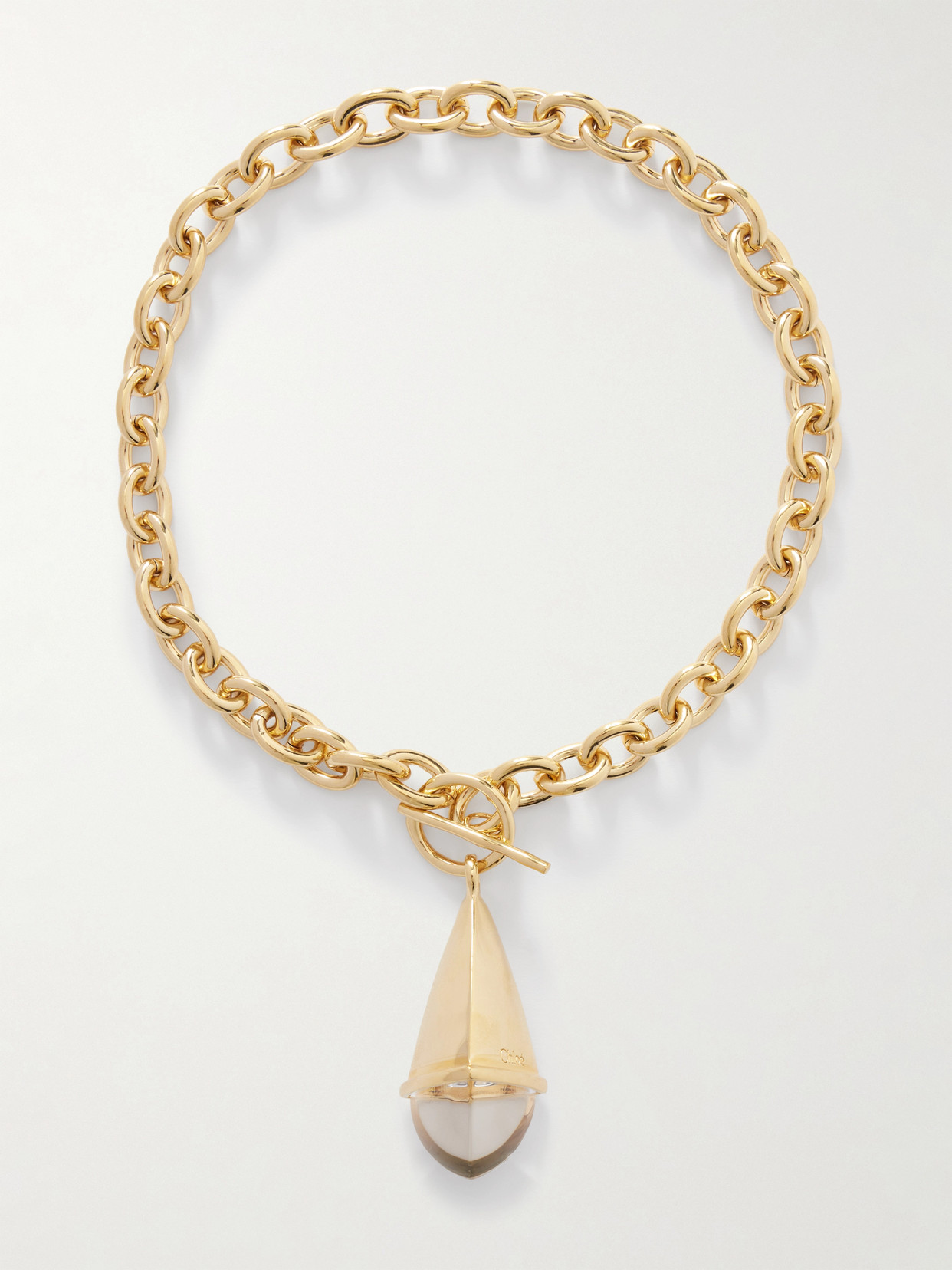 Chloé Gold-tone And Resin Necklace