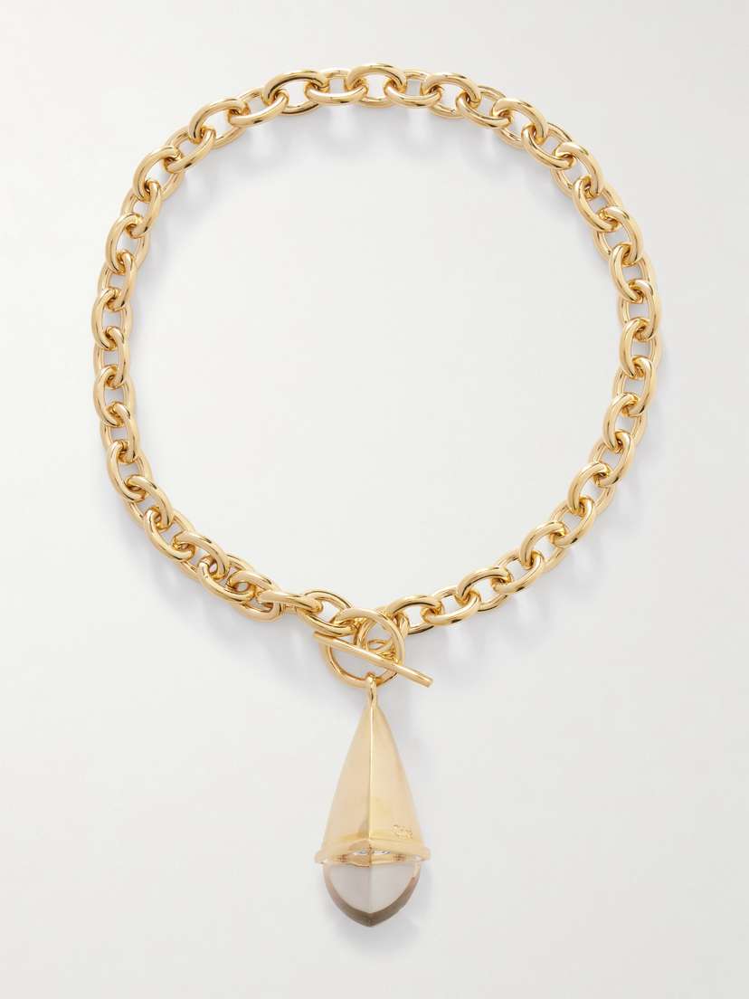 Chloé tone And Resin Necklace