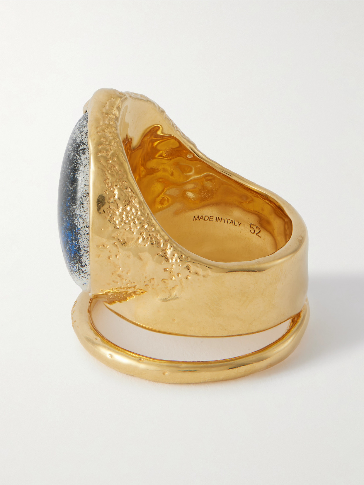 Chloé Hammered Gold-tone And Resin Ring In Gold