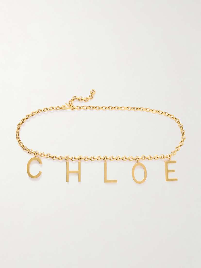 Chloé Embellished Gold-tone Chain Belt