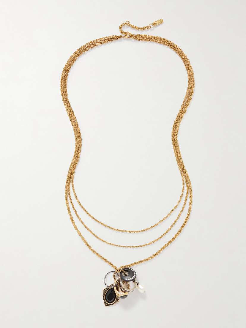 Chloé And Silver-tone, Crystal And Faux Pearl Necklace