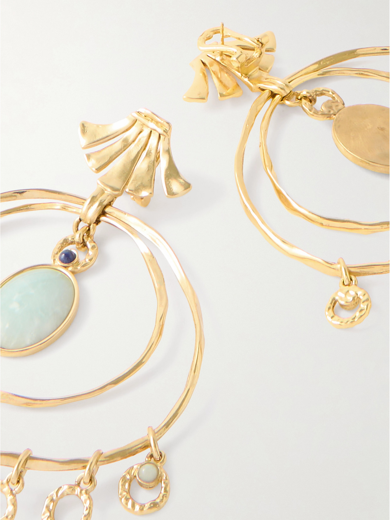 Chloé Sunflower Gold-tone, Amazonite And Sodalite Earrings