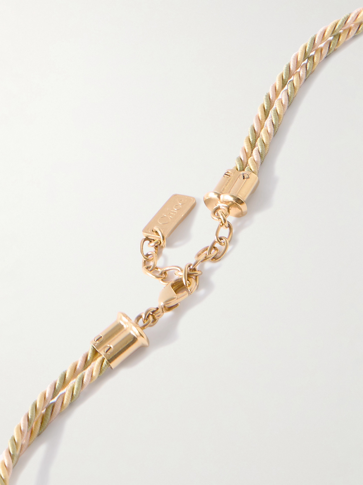 Shop Chloé Gold-tone And Cord Necklace