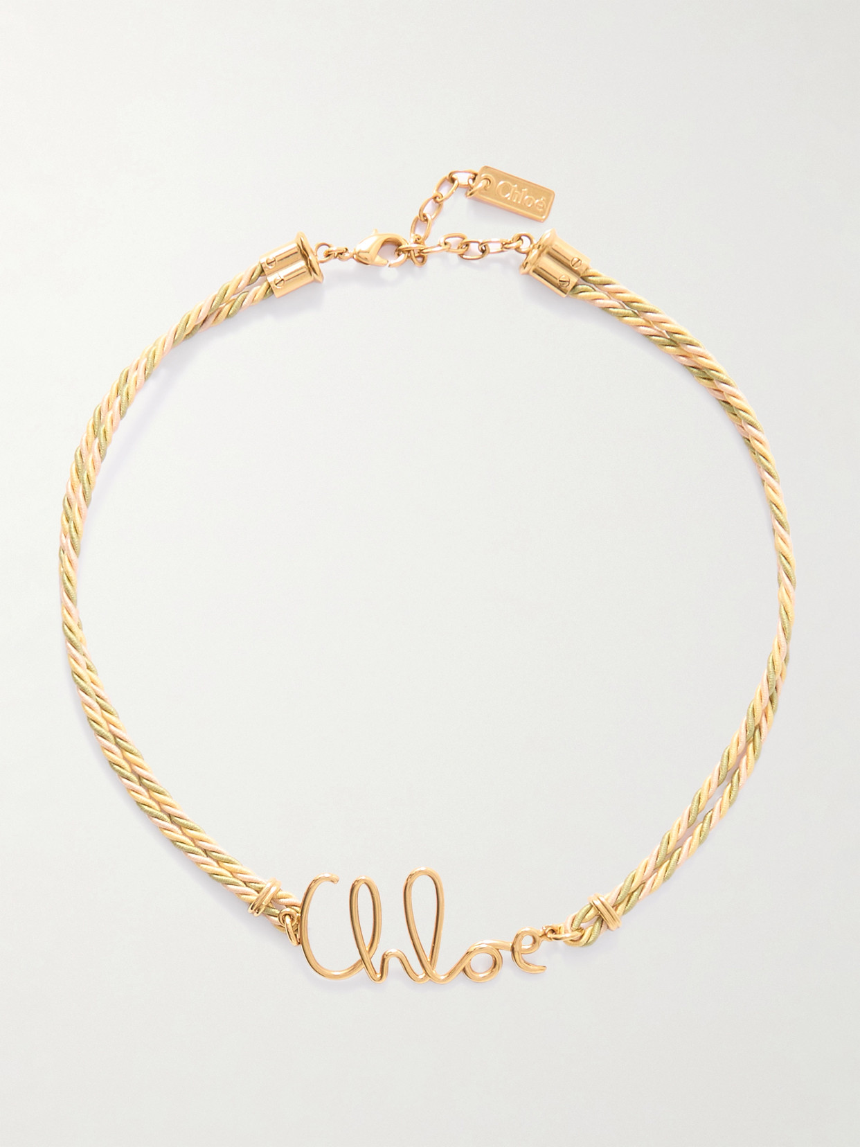 Chloé Gold-tone And Cord Necklace
