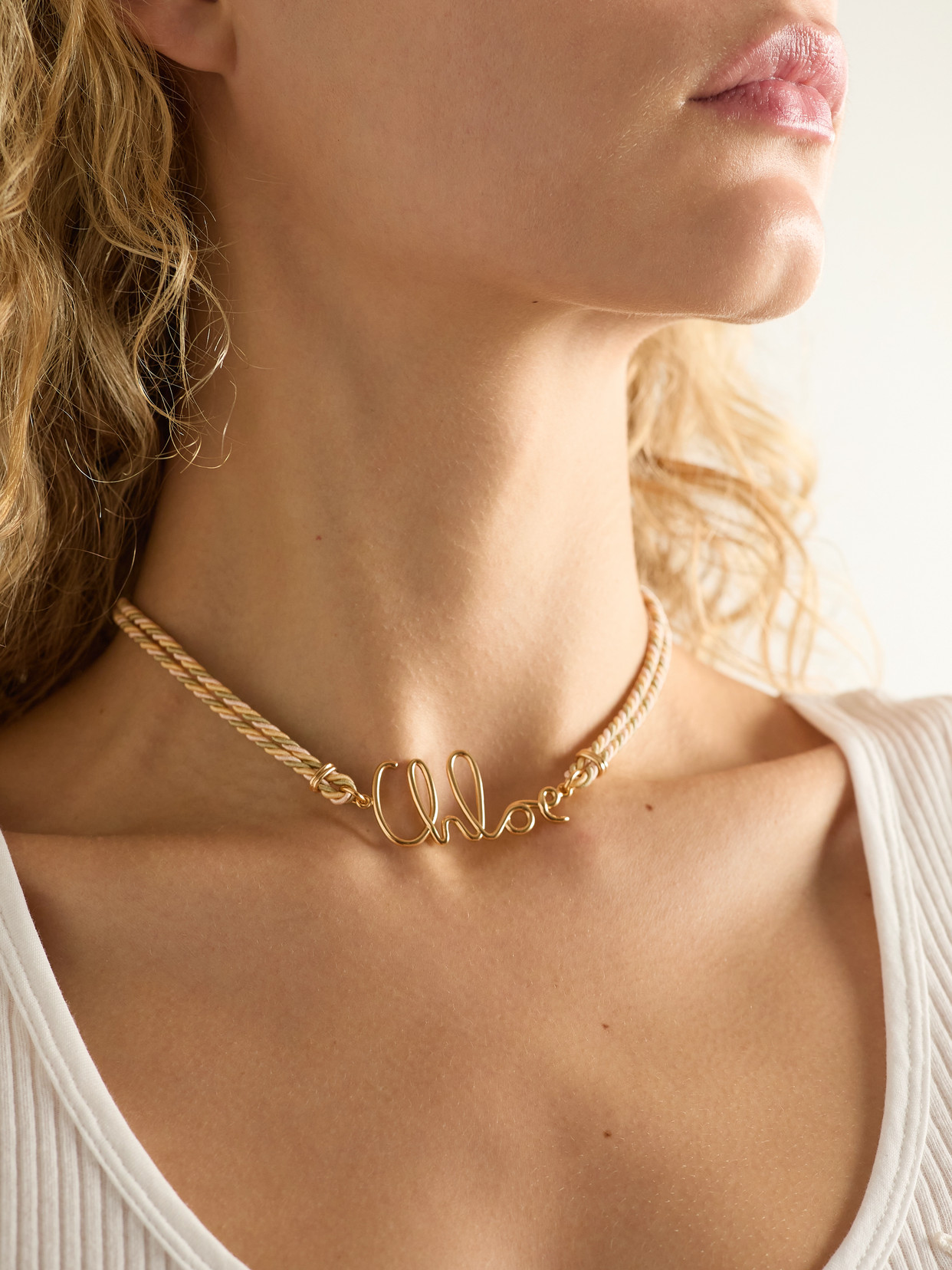 Shop Chloé Gold-tone And Cord Necklace