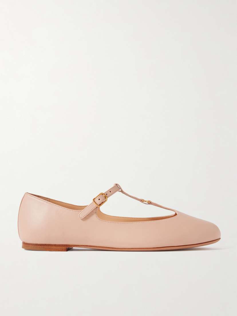 Chloé Marcie Embellished Leather Ballet Flats