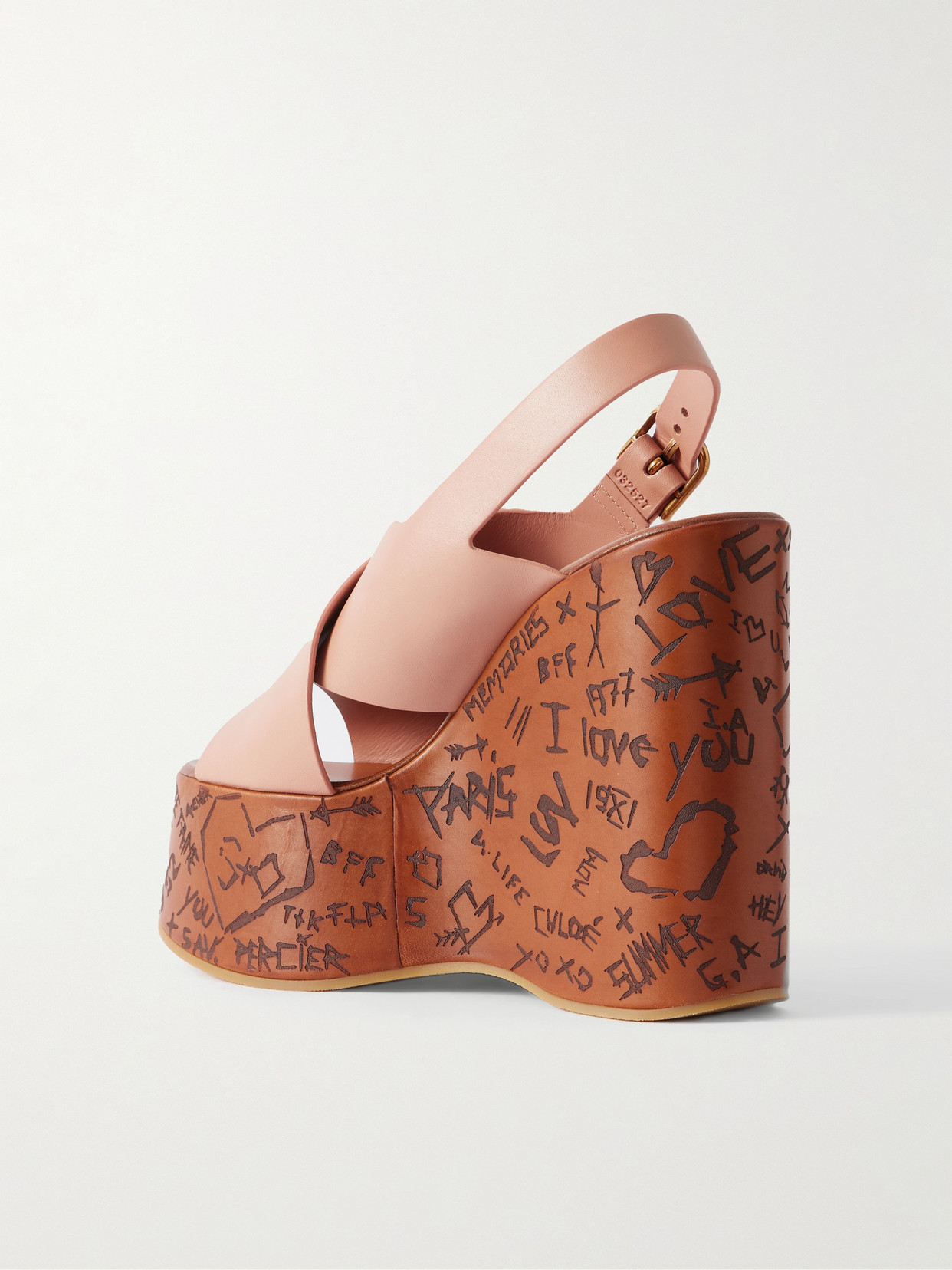 Chloé - Maxime Leather Wedge Sandals