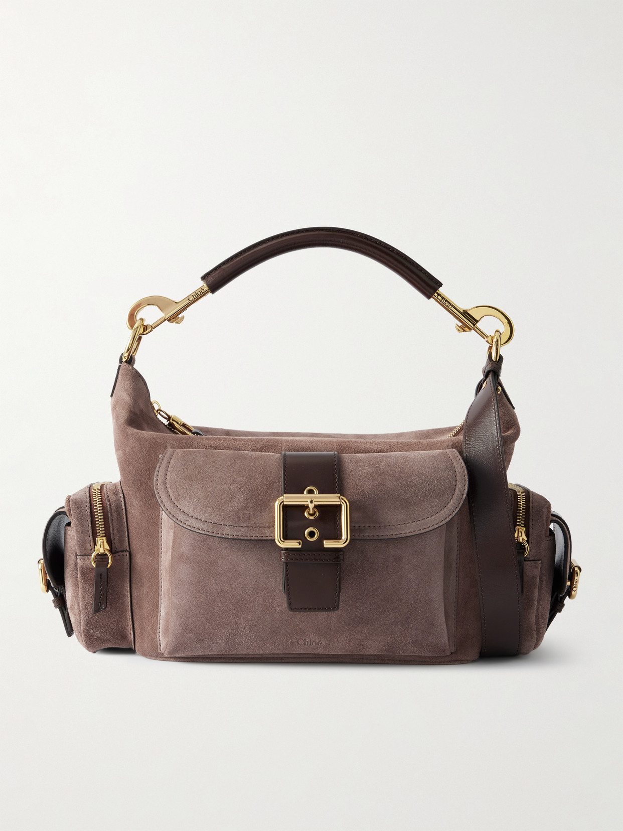 Chloé Camera Medium Leather-trimmed Suede Shoulder Bag