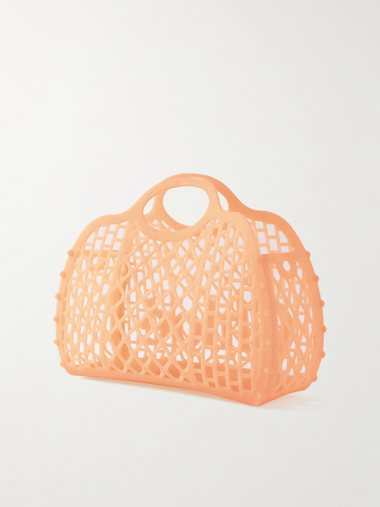 Chloé Cage Leather-trimmed Studded Rubber Shoulder Bag