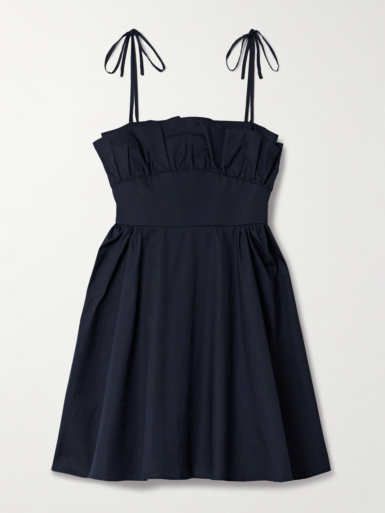 Kika Vargas Mia Ruffled Cotton-blend Poplin Mini Dress