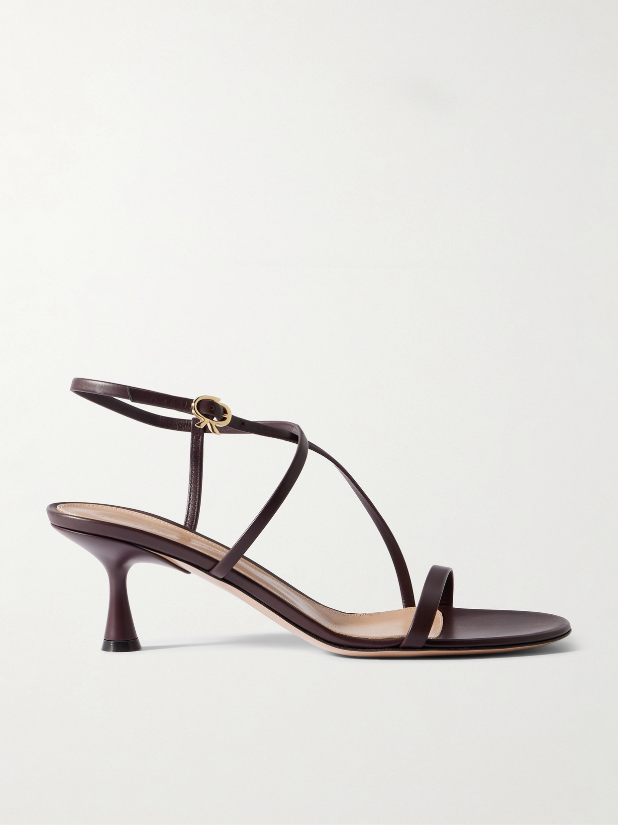 Gianvito Rossi 55 Leather Sandals In Brown