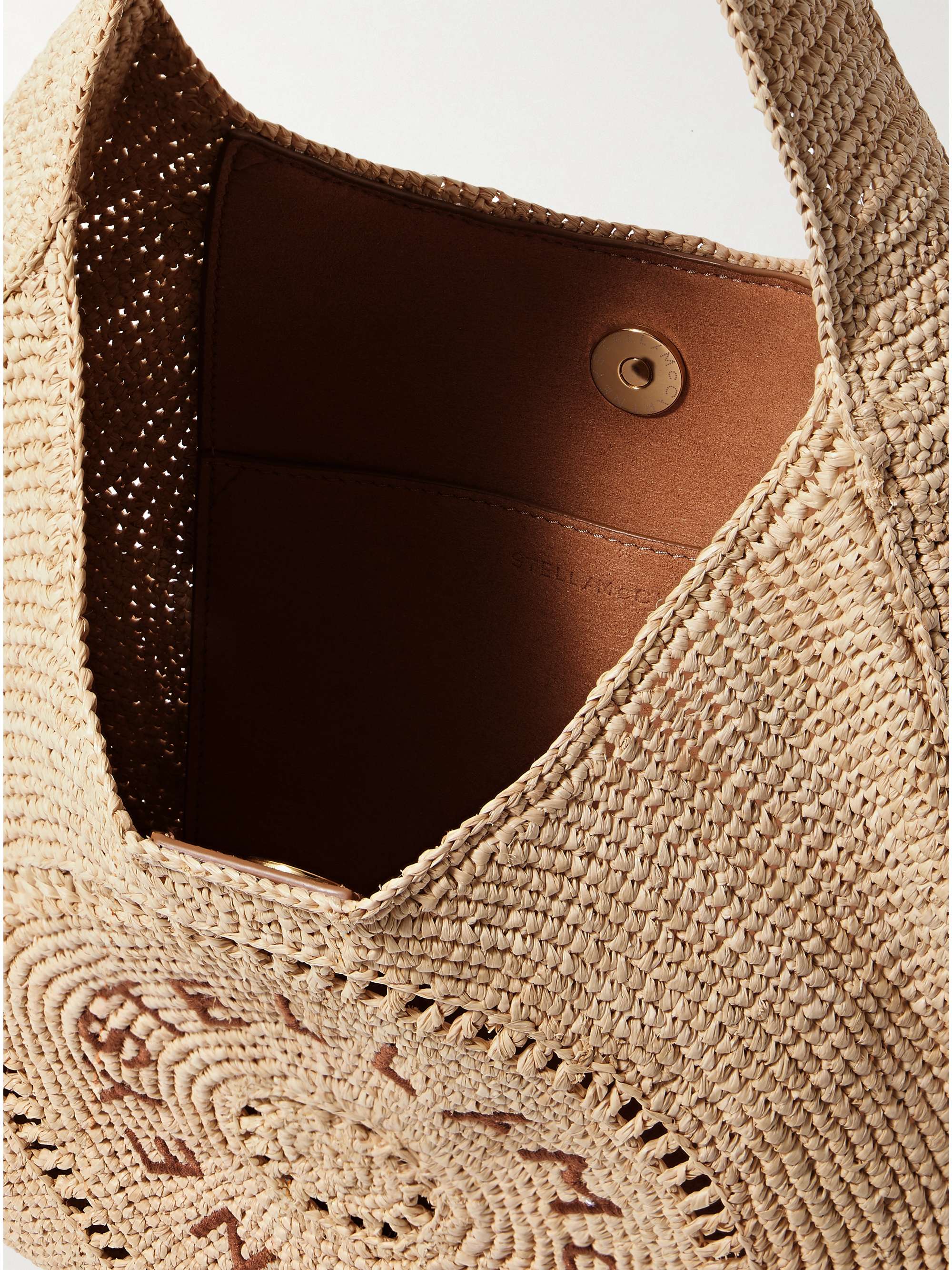 STELLA MCCARTNEY ラフィア トートバッグ 刺繍入り | NET-A-PORTER STELLA MCCARTNEY ラフィア トートバッグ 刺繍入り | NET-A-PORTER