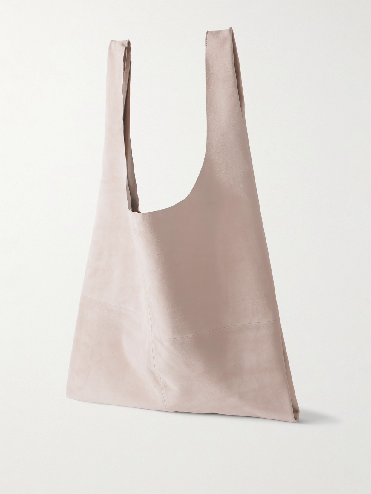 Cortana U Xl Debossed Suede Tote In Off-white