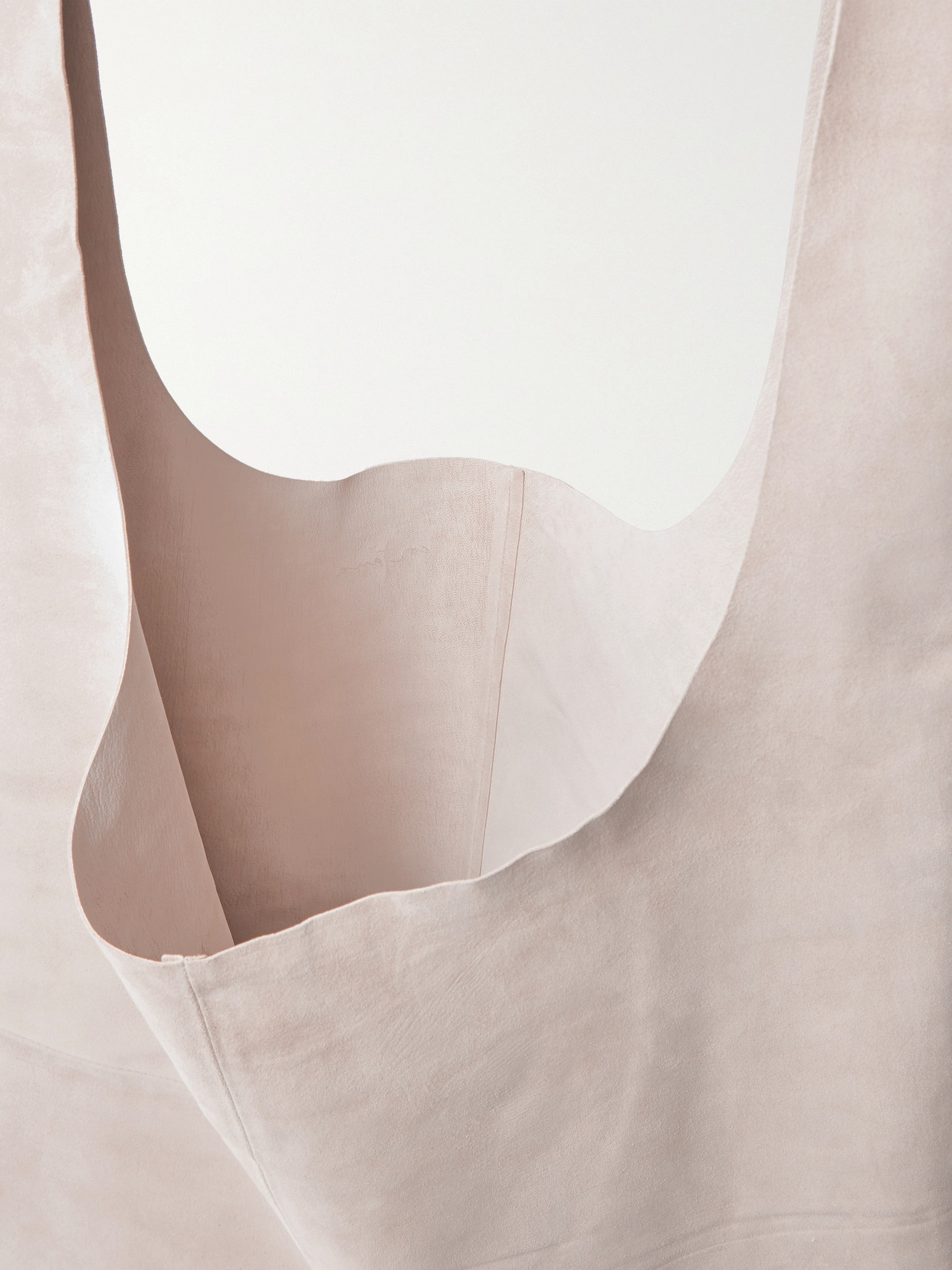 Cortana U Xl Debossed Suede Tote In Off-white