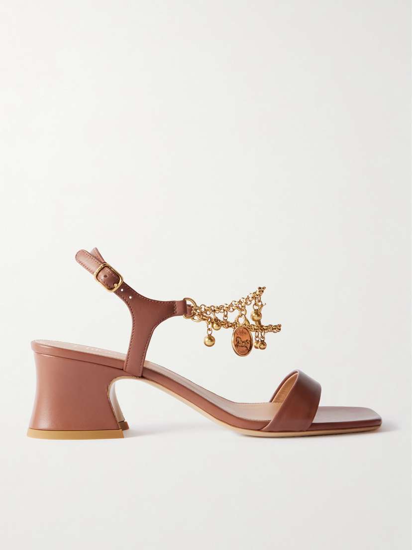Chloé Embellished Leather Sandals