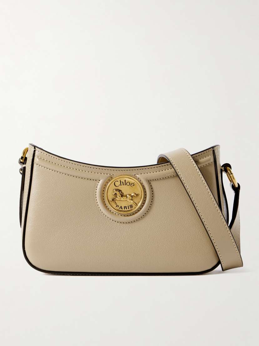 Chloé Horse Medal Textured-leather Shoulder Bag