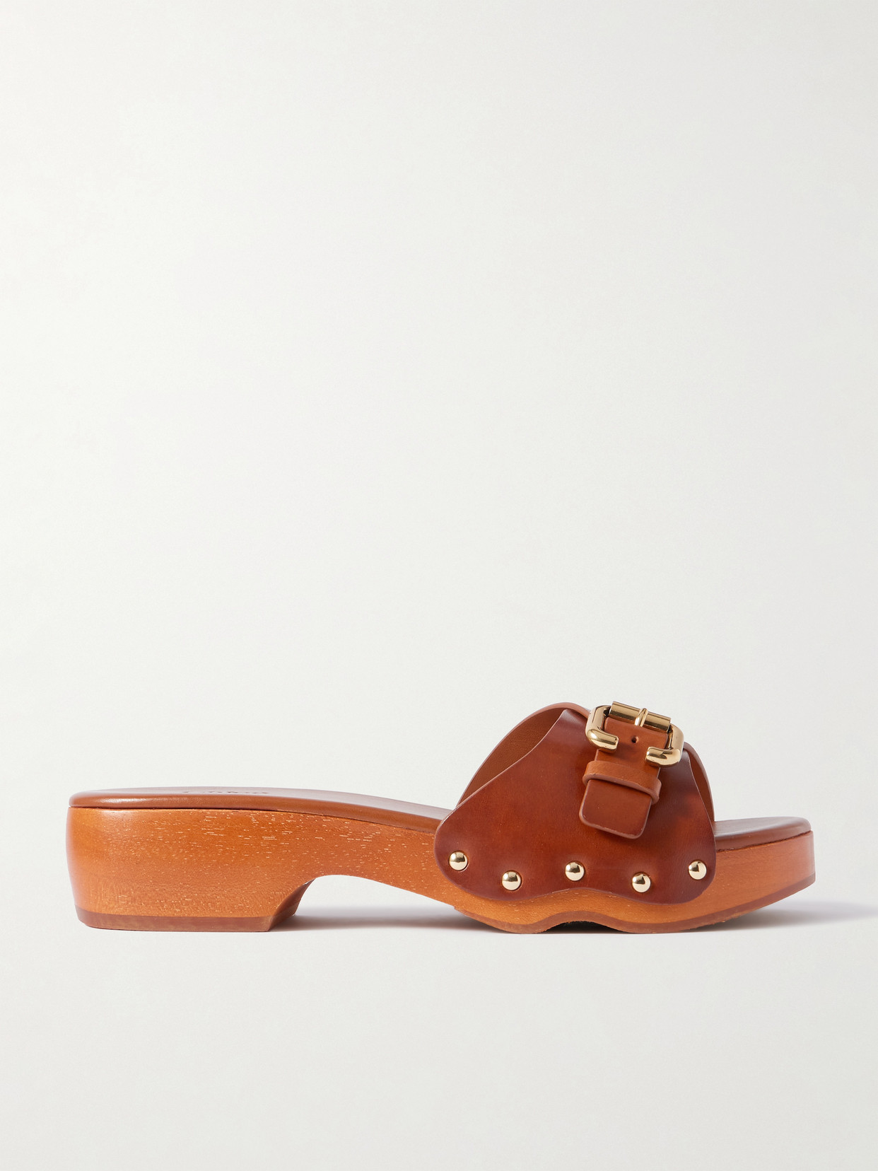 Chloé Jeannette Embellished Leather Mules