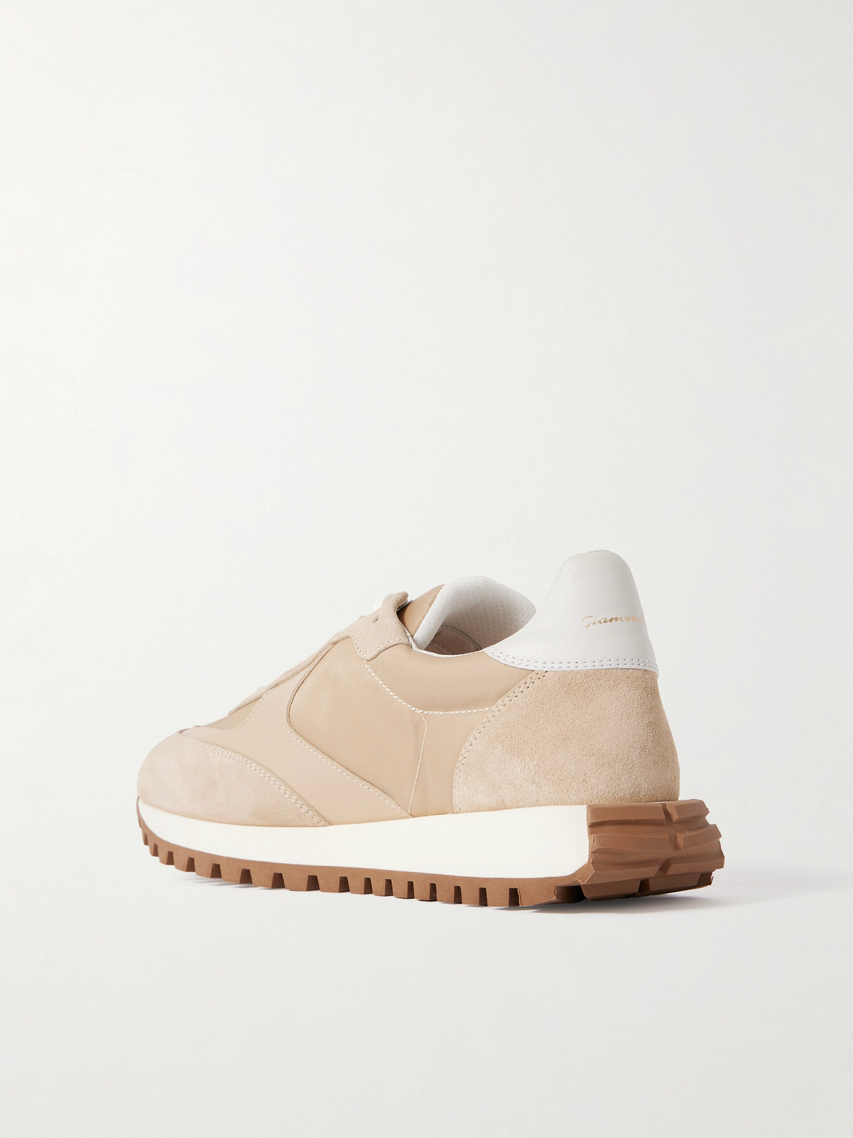 Gianvito Rossi Gravel Suede, Leather And Shell Sneakers