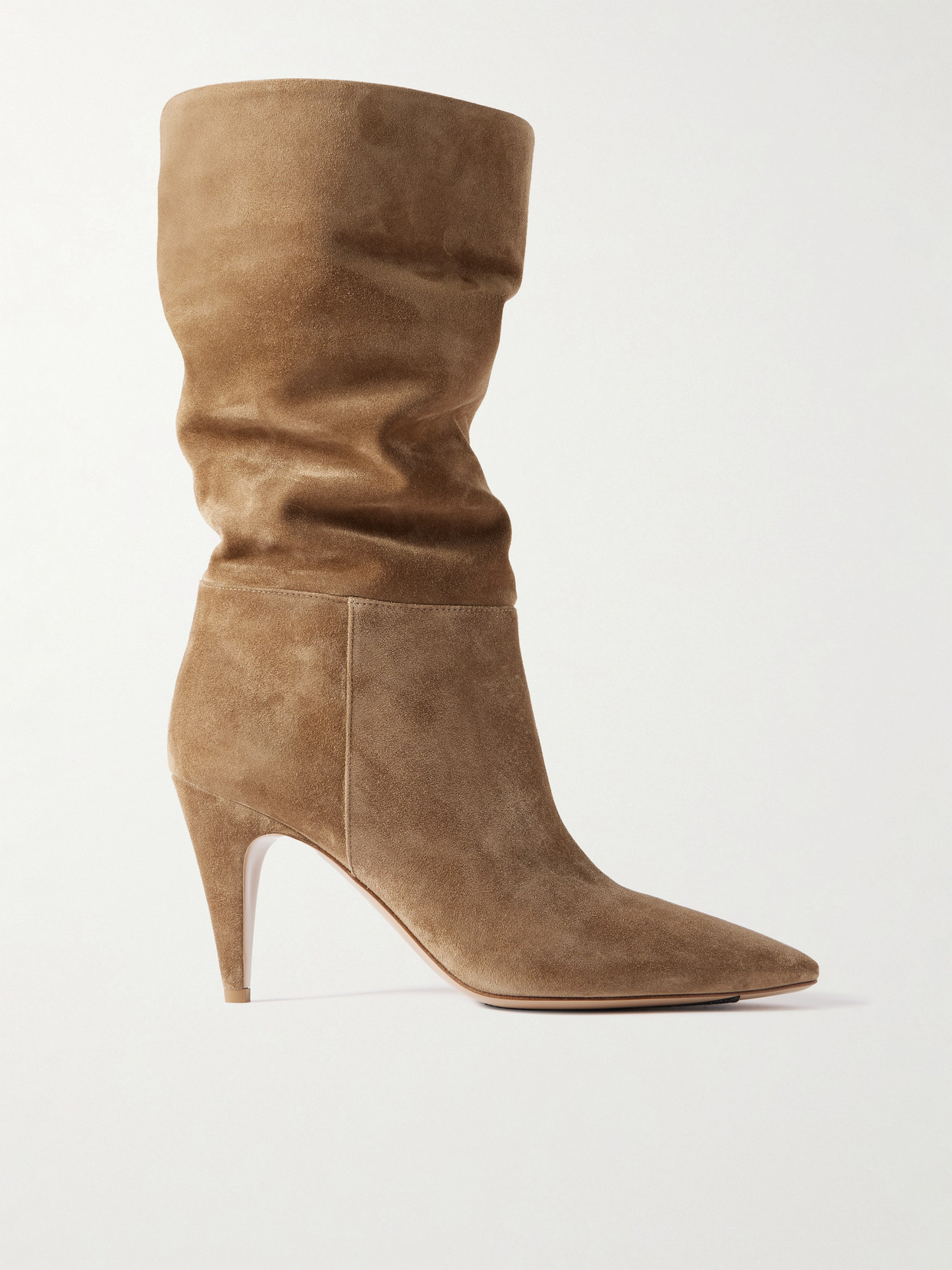 Gianvito Rossi Elise 85 Suede Boots In Brown